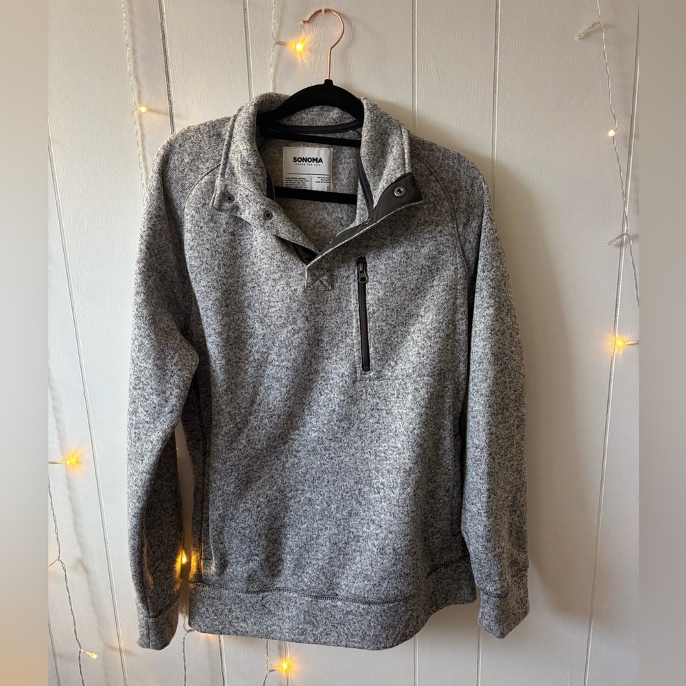 Grey quarter zip fleece